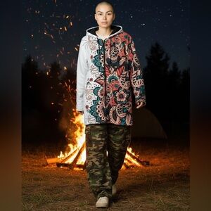 Unisex Fur lined Zip Up Hoodie